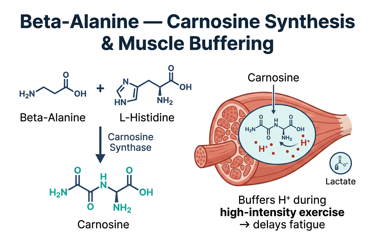 Mechanism of action diagram for Beta-Alanine