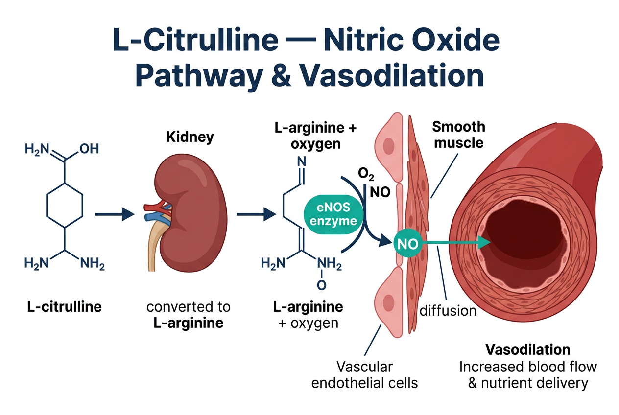 Mechanism of action diagram for L-Citrulline